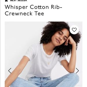 Madewell Whisper Cotton Rib-Crewneck Tees